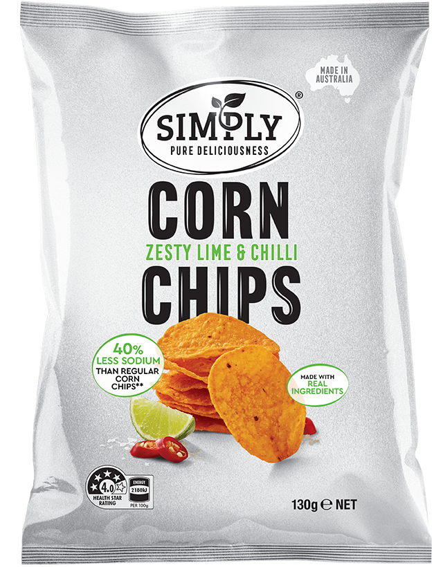 SIMPLY Corn Chips - Zesty Lime & Chilli